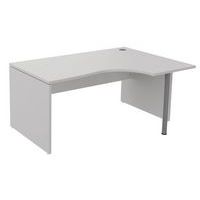 Scrivania compatta con pannello di base - Grigia - Manutan Expert