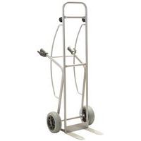 Carrello in acciaio - Pala/forca fissa - Portata 350 kg