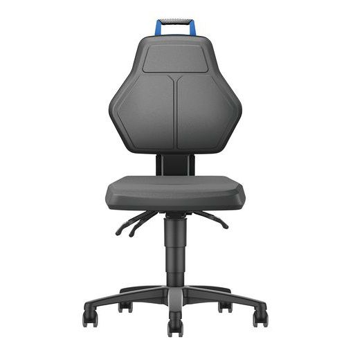 Sedia da officina bassa con rotelle - Manutan Expert Sedia da officina bassa con rotelle - Manutan Expert